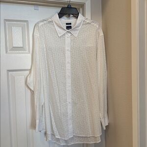 GAP Floral Burnout Long Sleeve Big Shirt